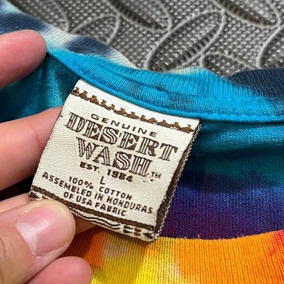 Vintage Bob Dylan Never Ending Tour 2009 Shirt L Tie‎ Dye Rap Tee Double Sided - Picture 3 of 6